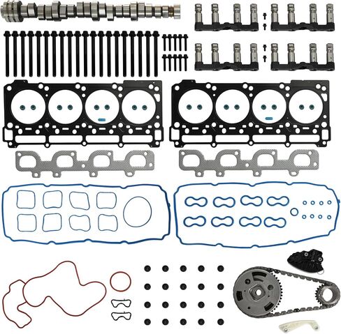 6.4 Hemi MDS Lifters مجموعة عمود الحدبات مجموعة حشية الرأس ومسامير مناسبة لشاحن دودج تشالنجر كرايسلر جيب جراند شيروكي 6.4L 2011-2019,53021726AD HS26568PT in Kuwait