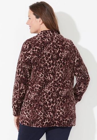 Catherines Women's Plus Size Cozy Velour Jacket in Saudi Arabia