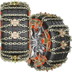 Tire Chains, Snow Chains for Car/SUV/Pickup, for Tire Width（225-285mm), Adjustable Universal Emergency Thickening Chains, 6PCS in Saudi Arabia