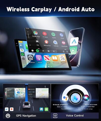 8Core 2+64G Car Stereo for Honda Accord 8th 2008-2013 Wireless Carplay Android Auto,10.1 inch 1280 * 720P IPS Touch Screen Radio, Android/GPS/WiFi/32band DSP Audio/Bluetooth/SWC/Backup Camera in Kuwait