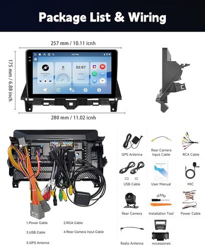 8Core 2+64G Car Stereo for Honda Accord 8th 2008-2013 Wireless Carplay Android Auto,10.1 inch 1280 * 720P IPS Touch Screen Radio, Android/GPS/WiFi/32band DSP Audio/Bluetooth/SWC/Backup Camera in Kuwait