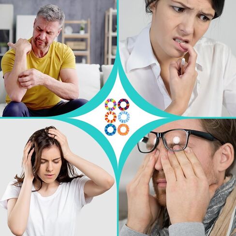 مجموعة من 6 قطع من ألعاب تململ التقاط الجلد من هيبووم، ألعاب فيدجيت تريكوتيلومانيا، ألعاب قابلة للتمدد لسحب الشعر وسحب الشعر، لعبة القلق، علاج تخفيف القلق لهوس نتف الشعر (لون مشرق) in Kuwait