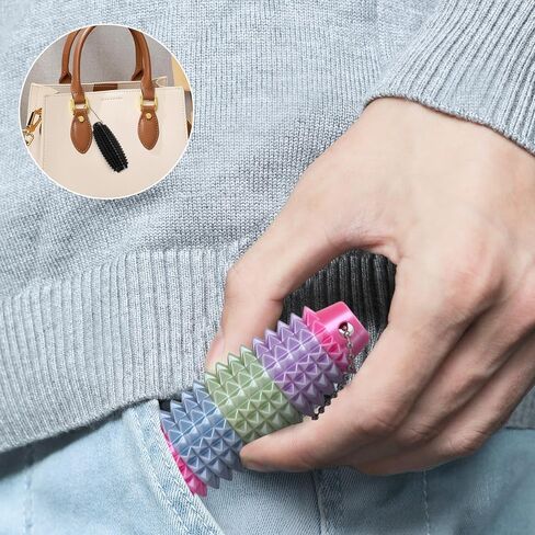 لعبة فيدجيتس للكبار من سبايكي ليتل أوشيز، سلسلة مفاتيح محمولة لتخفيف الألم وتخفيف القلق - بلاستيك صلب مطبوع ثلاثي الأبعاد (أرجواني) in Kuwait