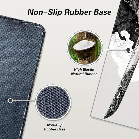 Gaming Mouse Pad Extended Large Laptop Keyboard Non-Slip Rubber Base with Stitched Edges for Home Office Computer Keyboard Laptop-11.8 x 31.5 in in Saudi Arabia