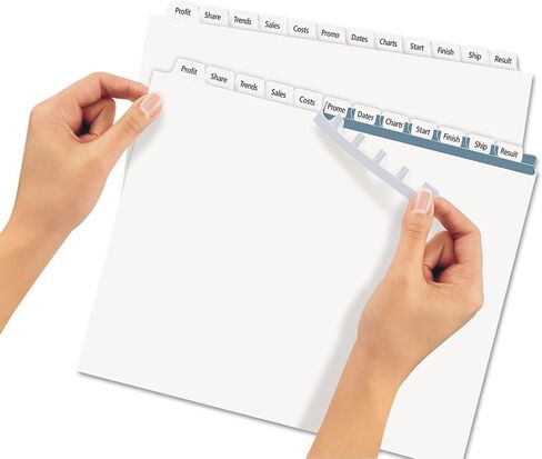 Avery 11428 Index Maker Print & Apply Clear Label Dividers w/White Tabs, 12-Tab, Letter in Saudi Arabia