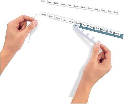 Avery 11428 Index Maker Print & Apply Clear Label Dividers w/White Tabs, 12-Tab, Letter in Saudi Arabia