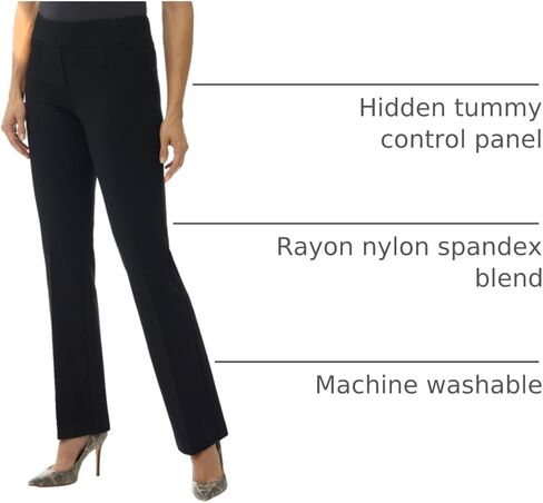 Rekucci Women's Secret Figure Pull-On Knit Bootcut Pant w/Tummy Control in Saudi Arabia