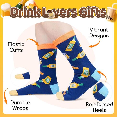 Zmart Funny Crazy Socks for Women Men, Boba Bubble Milk Tea Gifts for Teen Girls Boba Socks, Gifts for Drinkers in Kuwait