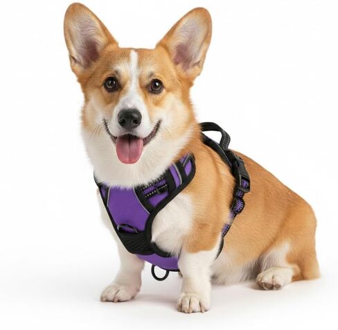 No Pull Dog Harness, Large Black Tactical Vest Harness, Heavy Duty 900D Nylon Reflective Pet Harness with Front & Back Control Handles, Adjustable Padded Vest for Large Dogs German Shepherd in Saudi Arabia