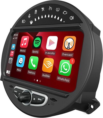8 Inch Android Screen for Mini Cooper CIC R55 R56 R57 R58 R59 R60 R61 Auto Radio,CarPlay,Android Auto,Screen Mirroring Split Screen,Wi-Fi,DVD,Navigation,Vehicle Cameras,Music,Netflix Waze Spotify in Saudi Arabia