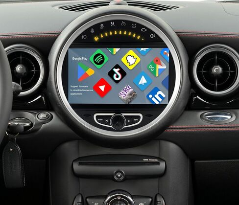 8 Inch Android Screen for Mini Cooper CIC R55 R56 R57 R58 R59 R60 R61 Auto Radio,CarPlay,Android Auto,Screen Mirroring Split Screen,Wi-Fi,DVD,Navigation,Vehicle Cameras,Music,Netflix Waze Spotify in Saudi Arabia