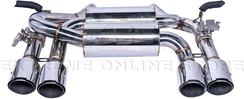 Replacement For 2015-2020 BMW F80 M3 F82 M4 T-304 STAINLESS STEEL ANODIZED SILVER Muffler Axle Back Double Wall Quad Tips Exhaust in Saudi Arabia