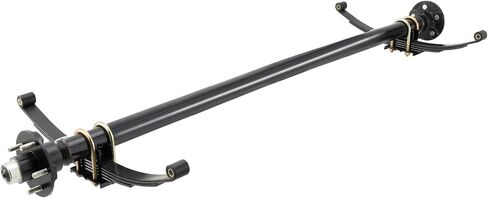 RecPro Trailer 3500lb Straight Idler Axle | Double-Eye Leaf Spring | 4 Leaf Springs | 5 Lug with 4/5" Bolt Pattern | 0.5" Lug Studs (60HF 48SC) in Saudi Arabia