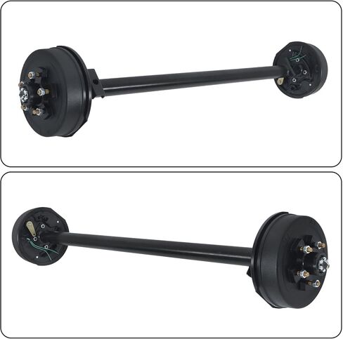3500lbs Capacity Trailer Electric Brake Axle 5 Lug-4.5 inch Trailer Axle 61 inch Hub Face 46 inch Spring Center in Saudi Arabia