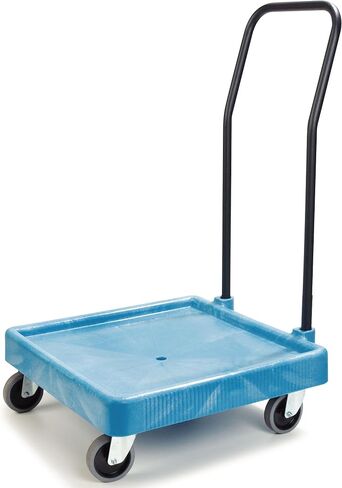 منتجات Carlisle FoodService E-Z Glide Warewashing Rack Dolly Dishwashing Rack Dolly مع استنزاف ومقبض للمطبخ والمطاعم، بلاستيك، 22.5 × 22.5 × 8 بوصة، أسود in Saudi Arabia