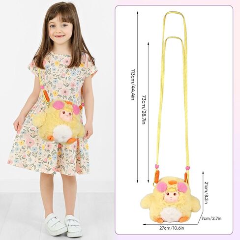 9inch Plush Bag Collection Crossbody Bags, Cute Girl Purses Fun & Unique Handbag Plush Shoulder Bag with Strap, Pockets in Saudi Arabia