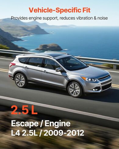 حامل محرك VEVOR، مجموعة من 4، متوافق مع 2009-2012 Ford Escape 2.5L L4، استبدل OE# A5446، A5481، A5412، A5441، دعم آمن in Saudi Arabia