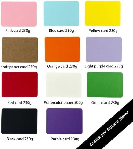 Goodiesforsoul Colorful ATC Cards – Artist Trading Card,2.5 x 3.5 in,11 Colors,550 Sheets,Double-Sided Blank Cards for ATC cards,Scrapbook,Journaling,DIY Crafts,Gift Tags & Art Projects in Saudi Arabia