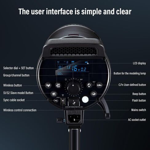 Godox 2 Pack DP600III-V DP600IIIV 1200Ws Photo Speedlite Studio Flash Strobe Monolight Bowens Mount Kit للتصوير في الاستوديو مع Softbox، حامل الضوء، طقم باب الحظيرة، عاكس in Saudi Arabia