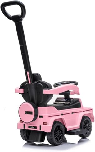 عربة أطفال للأماكن الخارجية من بيست رايد أون كارز مرسيدس جي واجون 3 في 1، سيارة دفع بمقبض قابل للفصل، وقضبان أمان، وقرن عمل، وردي فاتح in Kuwait