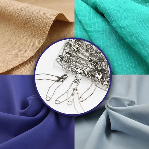 Quilt Safety Pin Curve 28mm 32mm 38mm 54mm Assorted Sizes Sewing Supply Large Curve Safety Pin Quilt Stainless Steel Fabric Pin Baste for Quilting Knitting Sew Quilt Supply Quilting Pin 160PCS in Saudi Arabia