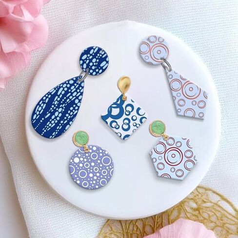 1Pcs Bubble Polymer Clay Texture Mat, Round Clay Modeling Pattern Pad Clear Texture Stamps for DIY Clay Jewelry Earrings, 5.5x5.5 Inches in Saudi Arabia