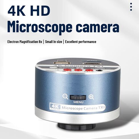 كاميرا مجهرية صغيرة الحجم بدقة 4K مع حامل عدسة CS وتكبير 8X ومخرج فيديو عالي الدقة وزر وجهاز تحكم عن بعد لتطبيقات مراقبة المجهر (الولايات المتحدة) in Saudi Arabia