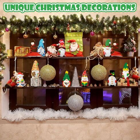 Realspring 12 Sets Gnome Ceramic to Paint Christmas Ready to Paint Your Own Ceramic DIY Paintable Figurine Unpainted Statue Kit Craft with Brush Palette for Adults Christmas Winter Party Favor in Saudi Arabia