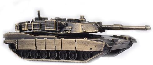 دبابة قتال رئيسية أمريكية M1A2 Abrams نموذج صب معدني بالكامل لعبة نموذج عسكري (برونزية) in Kuwait