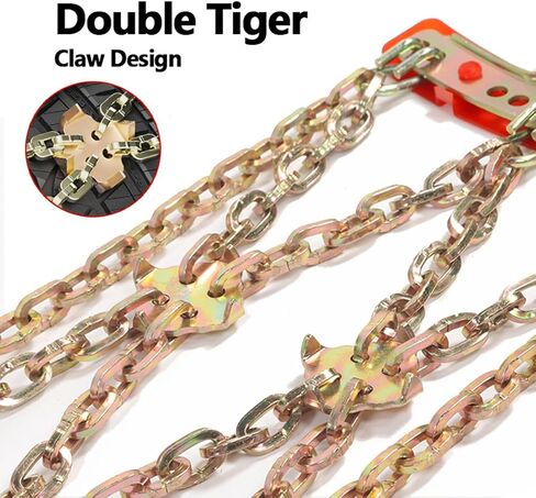 Tire Chains, Snow Chains for Car/SUV/Pickup, for Tire Width（225-285mm), Adjustable Universal Emergency Thickening Chains, 6PCS in Saudi Arabia