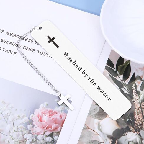 Baptism Gifts for Girl Boys Bookmark Gift for First Communion Christening Gifts for Goddaughter Godson Godchild Baby Girl Adult Baptism Gifts for Women Men Friends Catholic Gifts Religious Bookmarks in Kuwait