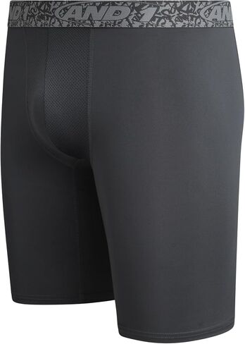 AND1 Men's Underwear – 6 Pack Long Leg Performance Compression Boxer Briefs (S-3XL), Size Medium, Black/Red/Navy in Kuwait