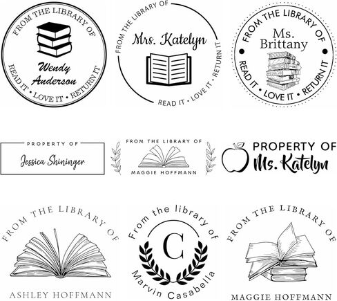 Generic Custom Book Embosser, Personalized Library Embosser, Choose from 15 Designs, Pink in Kuwait