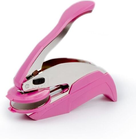 Generic Custom Book Embosser, Personalized Library Embosser, Choose from 15 Designs, Pink in Kuwait