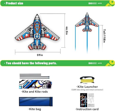 مجموعة الطائرات الورقية المقاتلة، مناسبة للأطفال من سن 8 إلى 12 سنة، للبالغين، طائرة ورقية سهلة الطيران وسهلة التجميع ومناسبة للمبتدئين in Kuwait