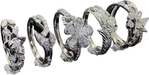 Love and Deepspace game Rings, Cosplay Proposal Jewelry for Women, Adjustable Game Rings for Her, Gift for Soulmate(5-pcs) in Saudi Arabia