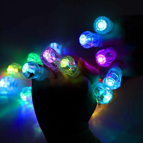 LED Light up Rings, Colorful Led Bumpy Plastic Diamond Rings Toys for Birthday Bachelorette Bridal Shower Gatsby Party Favors, Clear Case 30 Pack in Saudi Arabia