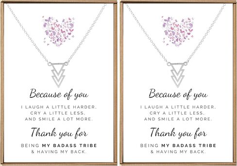 عقد قبيلة، هدايا افضل الاصدقاء لعصابات الفتيات، هدايا امرأة بدس، مجوهرات متطابقة من بيستيز BFFs، قلادة ثلاثية المثلثات, Small, نحاس أصفر, لا أحجار كريمة in Kuwait