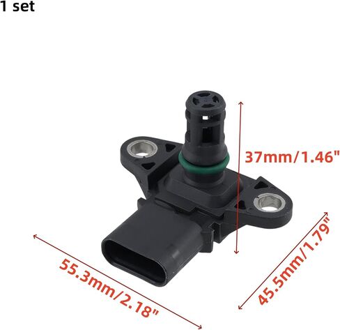 Manifold Pressure Sensor Compatible with BMW (228i, 320i, 320i xDrive, 328i, 328i GT xDrive) Base 2.0L L4 if Applicable, 2012-2016, 13627843531 in Saudi Arabia