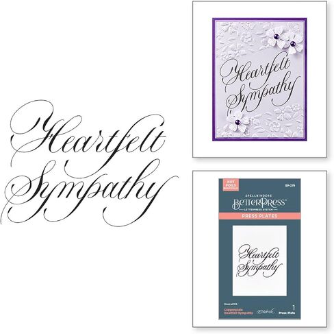Spellbinders Copperplate Heartfelt Sympathy Press Plates, Metal in Kuwait