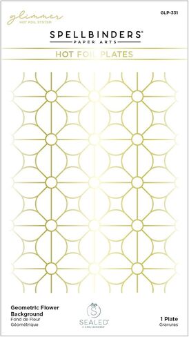 Spellbinders Geometric Flower Background Glimmer Hot Foil Plate, ONE in Saudi Arabia