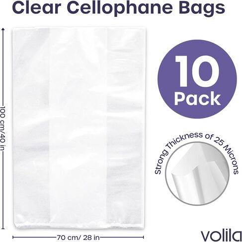 Clear Cellophane Wrap Roll (35in x 50ft) - Folded Cellophane Wrap for Gift Baskets, Cellophane for Flowers Bouquets in Saudi Arabia