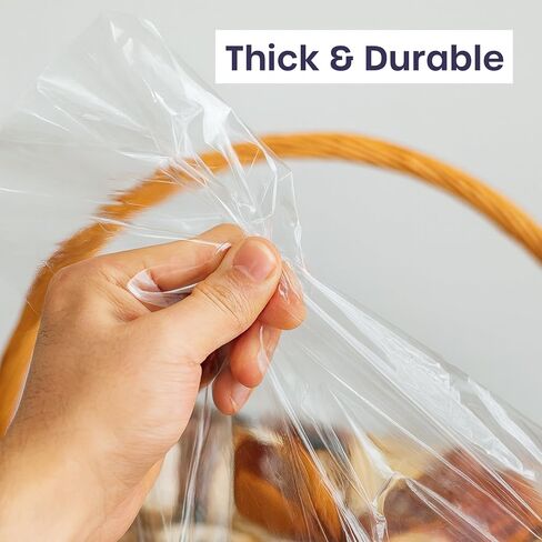 Clear Cellophane Wrap Roll (35in x 50ft) - Folded Cellophane Wrap for Gift Baskets, Cellophane for Flowers Bouquets in Saudi Arabia