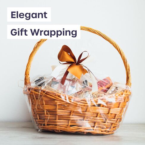 Clear Cellophane Wrap Roll (35in x 50ft) - Folded Cellophane Wrap for Gift Baskets, Cellophane for Flowers Bouquets in Saudi Arabia