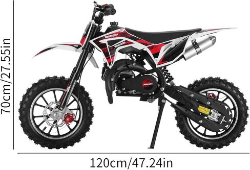 50cc Dirt Bike for Adults & Kids-Kids Dirt Bike 2-Stroke Gas Powered Off Road Motorcycle Mini Bikes with Speeds up to 40 MPH for Uphill and Off-Road Conditions Pull Start ﻿ Pink in Saudi Arabia