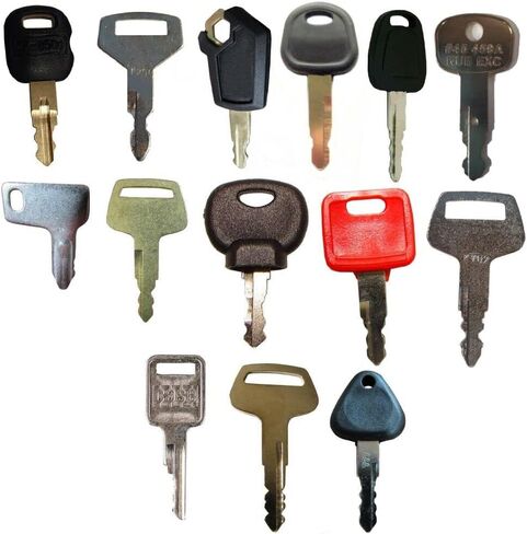 Generic Replacement Parts For Auto Moto Truck Tractor OEM For One 14Pc Heavy Equipment Key Set Fits Universal Products Models Mod-JZ985-29532, black in Saudi Arabia