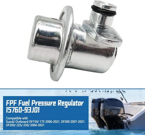 15760-93J01 Fuel Pressure Regulator Fit for Suzuki Outboard DF150/175 2006-2021, for DF200/225/250 2004-2021 for DF300 2007-2021, Replace PR-036 15760-87J00 in Saudi Arabia