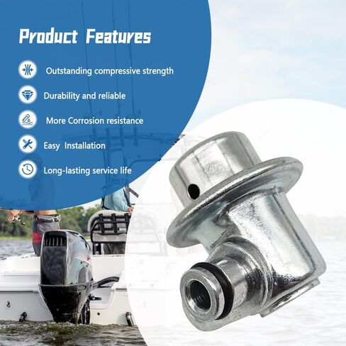 15760-93J01 Fuel Pressure Regulator Fit for Suzuki Outboard DF150/175 2006-2021, for DF200/225/250 2004-2021 for DF300 2007-2021, Replace PR-036 15760-87J00 in Saudi Arabia