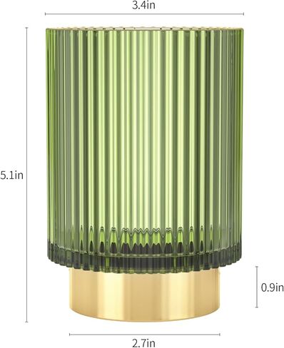 CANITORON Makeup Brush Holder,Glass Makeup Brush Holder Organizer Store Cosmetic Tools,Eyeliner,Storage Organizer for Vanity,Bathroom Countertop Organize and Bedroom Countertop Storage.(Amber L) in Kuwait