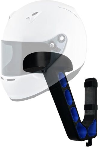 شماعة خوذة مثبتة على الحائط - شماعة خوذة مطبوعة ثلاثية الأبعاد عالية التحمل للدراجات النارية، والألعاب، وخوذة كرة القدم، والقبعة، وخوذة الدراجة، وإكسسوارات الدراجات النارية - مطبوعة ثلاثية الأبعاد (أزرق ياقوتي) in Kuwait